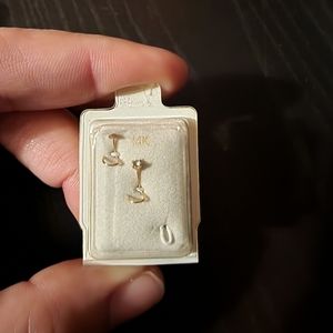 2 14k gold nose rings